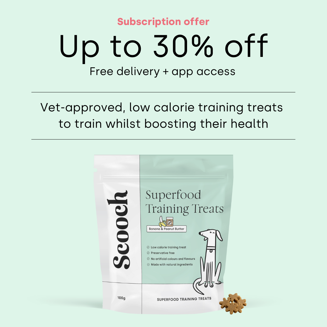 Training Treats Banana & Peanut Butter (3 packs)